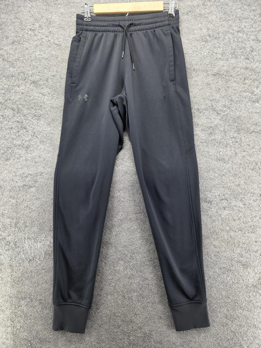 Under Armour Pants Mens S Black Jogger ColdGear Fleece Elastic Waist Pockets